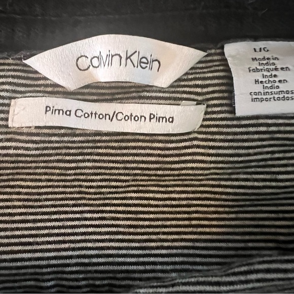 Calvin Klein Gray Striped Shirt - Picture 5 of 5